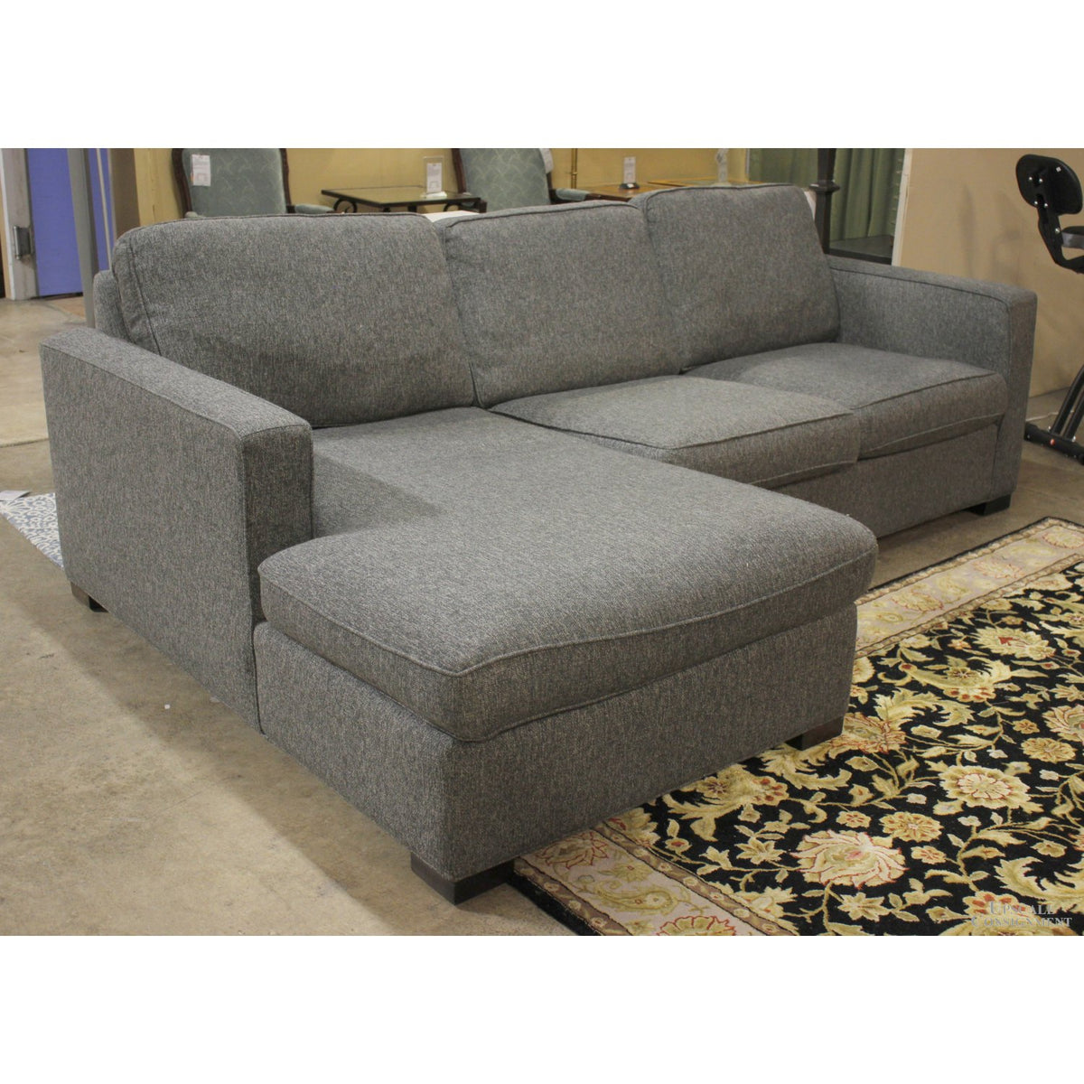 Room & Board 2 Pc. Gray Sectional Sofa