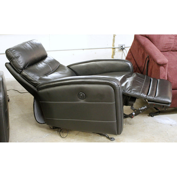 Violino Black Leather Rocking Power Recliner