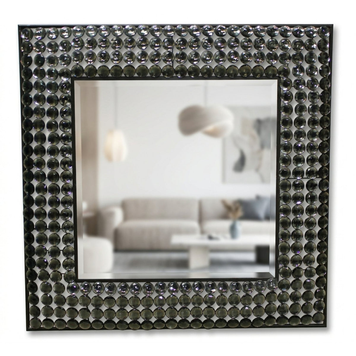 Faux Gem Framed Wall Mirror