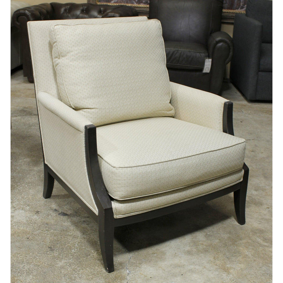 Ethan Allen Wood Frame Accent Chair w/Light Upholstery