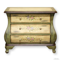 Handpainted Bombe Chest
