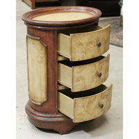 Oval 3 Drawer Handpainted Chest