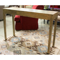 Rustic/Textured Gold Console Table