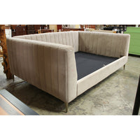 Pottery Barn Full Size 'Avalon' Channel Stitch Upholstered Day Bed