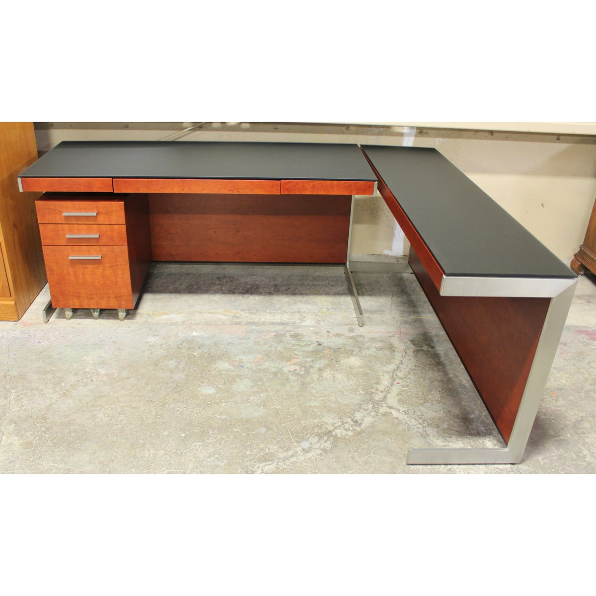 BDI Desk, Return, and File Cabinet