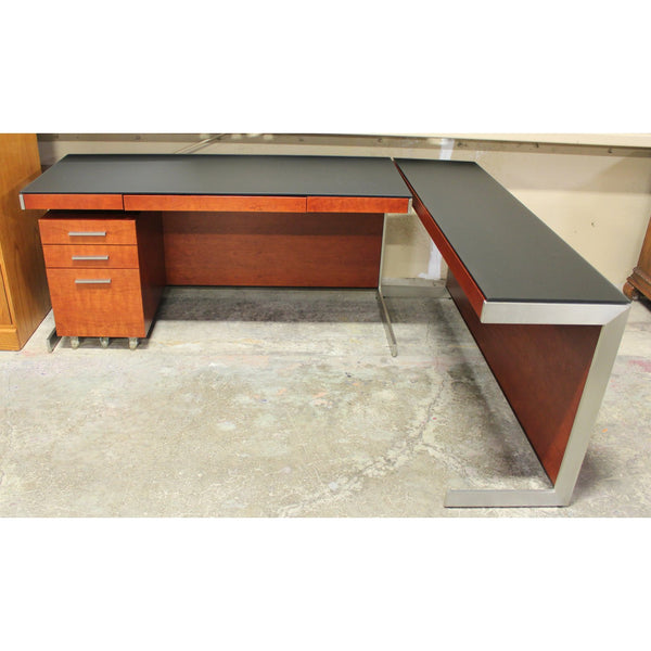 BDI Desk, Return, and File Cabinet