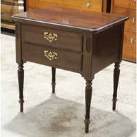 Ethan Allen 2 Drawer Mahogany Nightstand