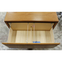 Oak Lateral 2 Drawer File Cabinet