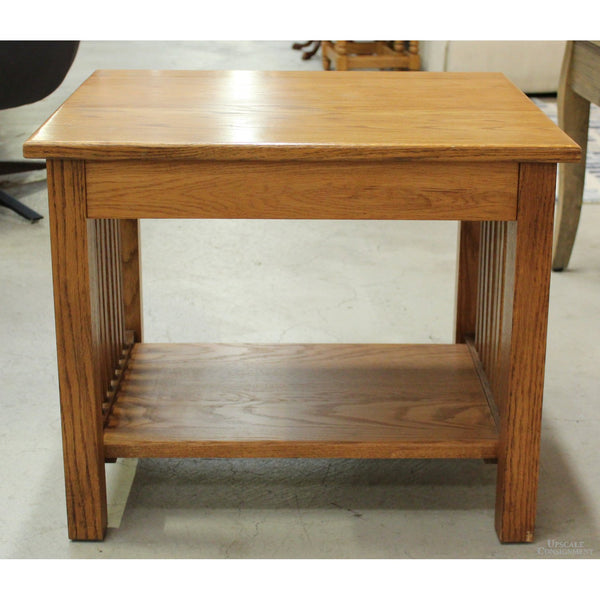 Oak Mission Style End Table