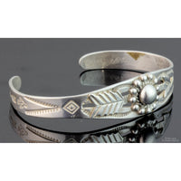 Fred Harvey Era Sterling Silver Concho & Arrow Navajo Cuff