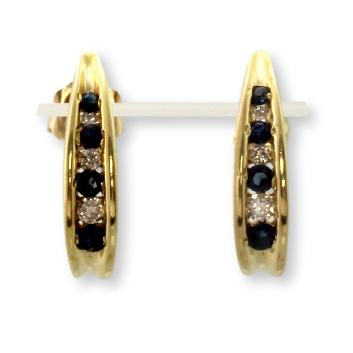 Natural Sapphire & Diamond Necklace & Earring Set| 10K, 14K Gold