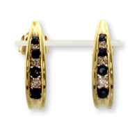 Natural Sapphire & Diamond Necklace & Earring Set| 10K, 14K Gold