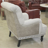 Ashley Light Gray Tufted Accent Chair