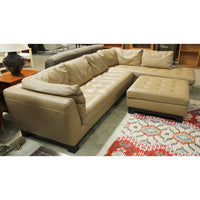 Roche Bobois Leather Sectional w/Ottoman