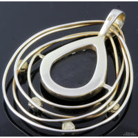 Ammolite Triplet & White Sapphire Sterling Silver Pendant