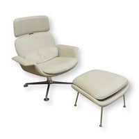 Knoll Swivel High Back Lounge Chair w/ Ottoman