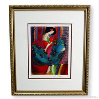 Framed Serigraph "Petite Fille" by Linda Le Kinff