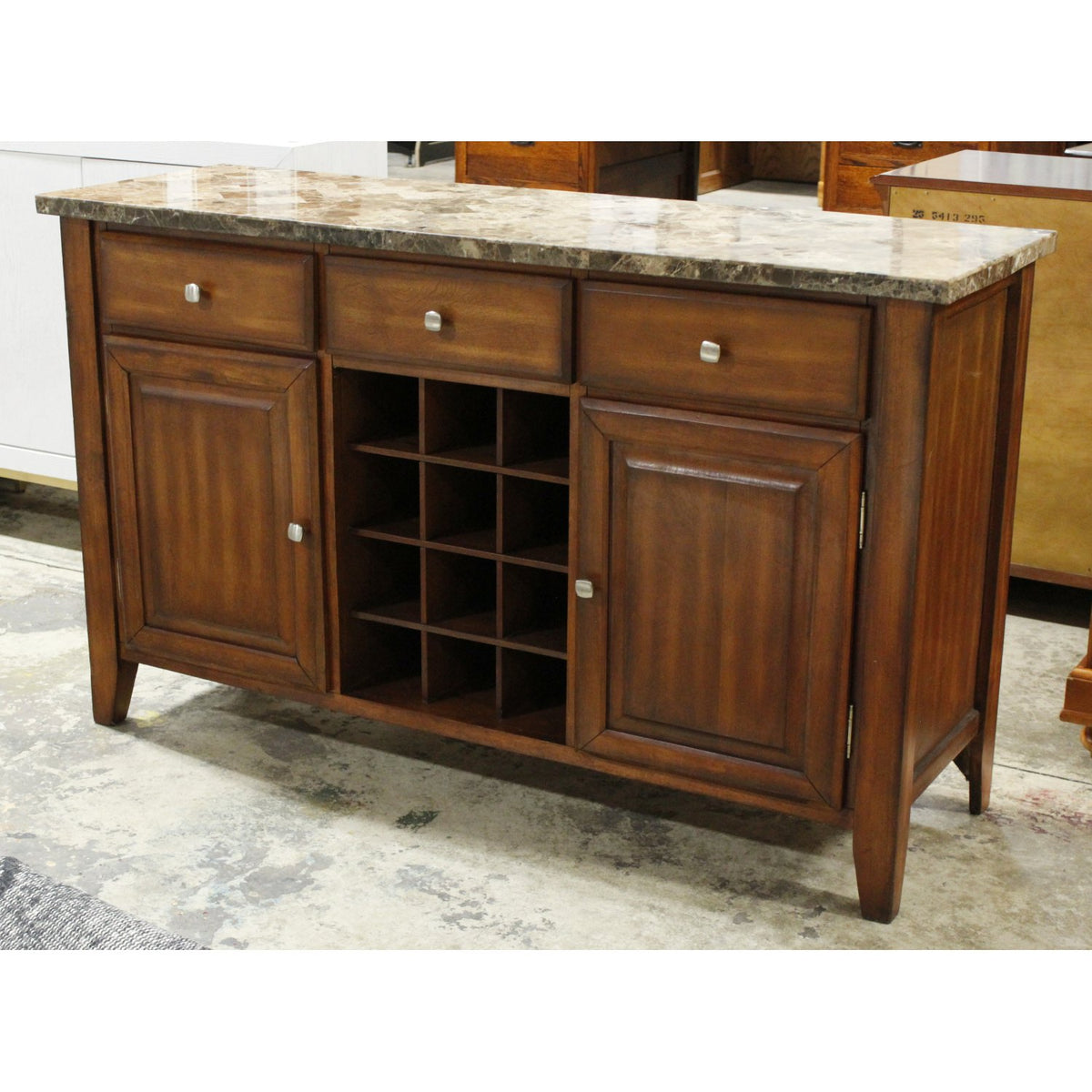 Steve Silver Co. Stone Top Sideboard w/Wine Storage
