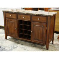 Steve Silver Co. Stone Top Sideboard w/Wine Storage