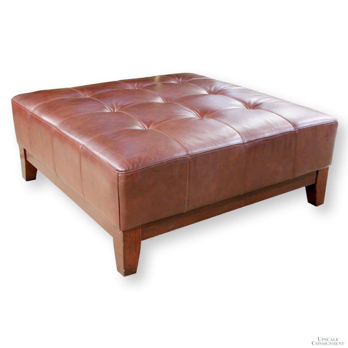 Planet 3 Brown 3' x 3' Vinyl Ottoman