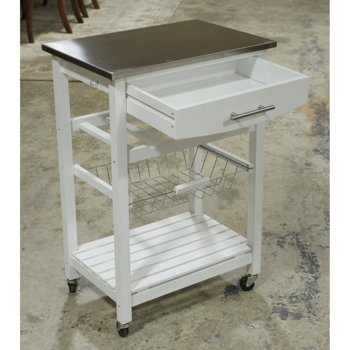 Kitchen Cart w/Stainless Steel Top