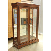 Lighted Mahogany Display Cabinet