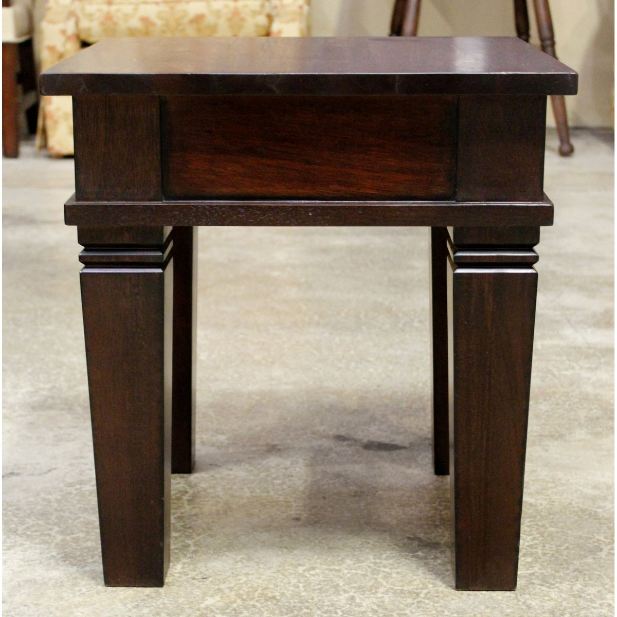 Indonesian Dark Mahogany End Table