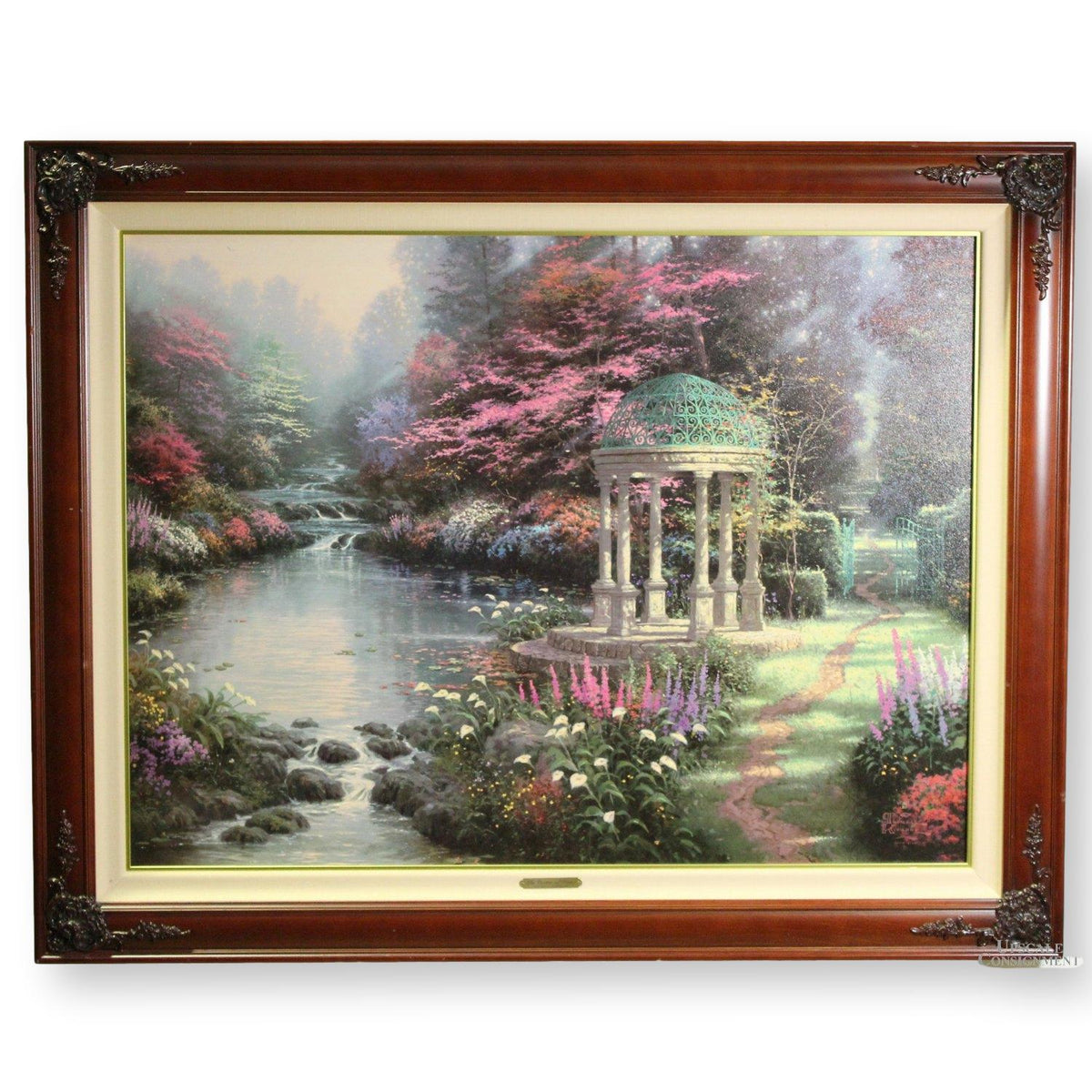 Framed Limited Edition Lithograph "The Garden of Prayer" by Thomas Kinkade