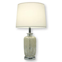 Glass Table Lamp w/Tree Details