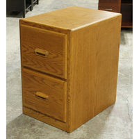 Oak 2 Drawer Legal Size File Cabinet