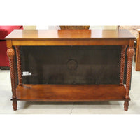 Cherry Finish Console Table w/Pineapple Motif