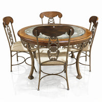 Ashley Metal & Glass Dining Table w/4 Chairs