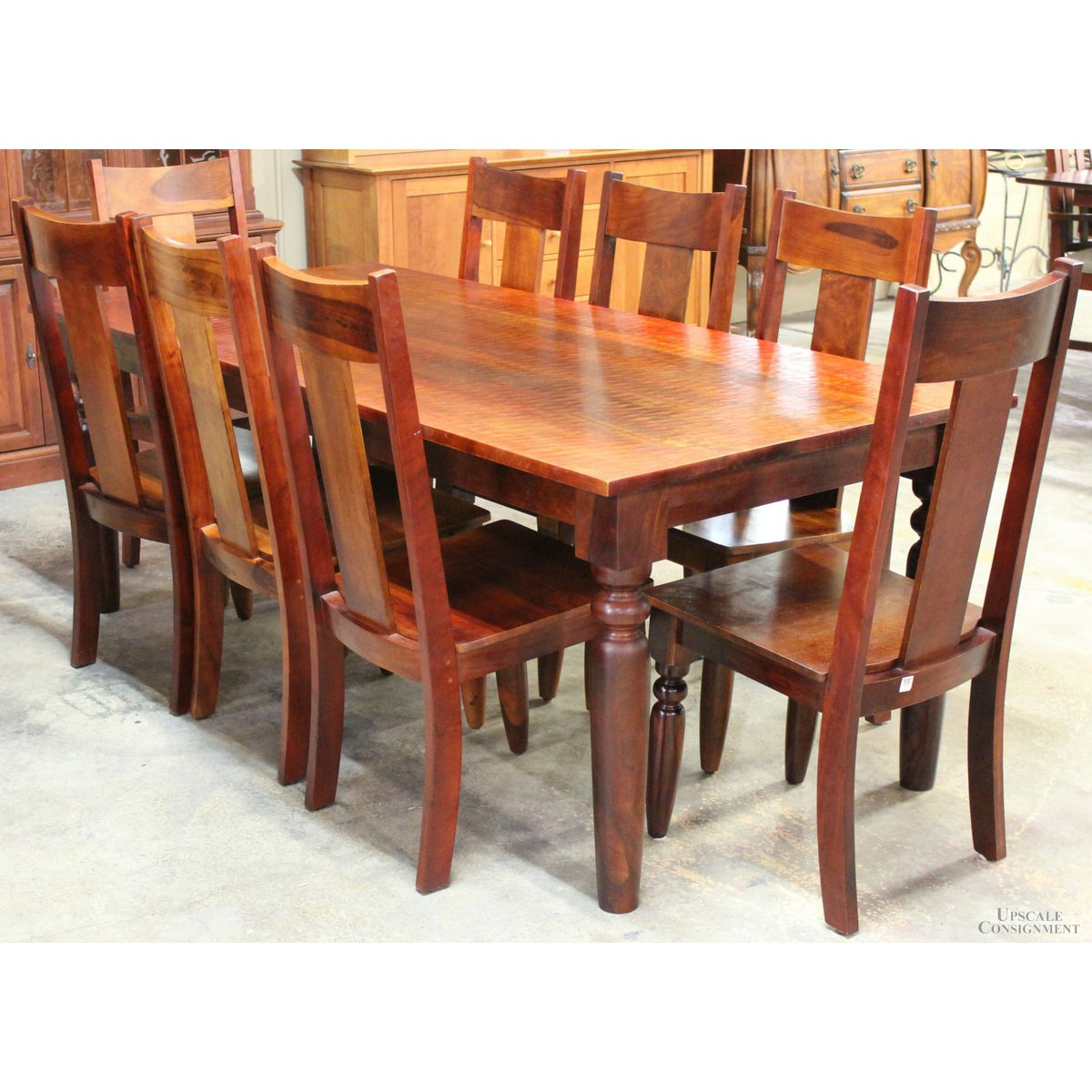 World Market Hand Hewn Tropical Dining Table w/8 Chairs