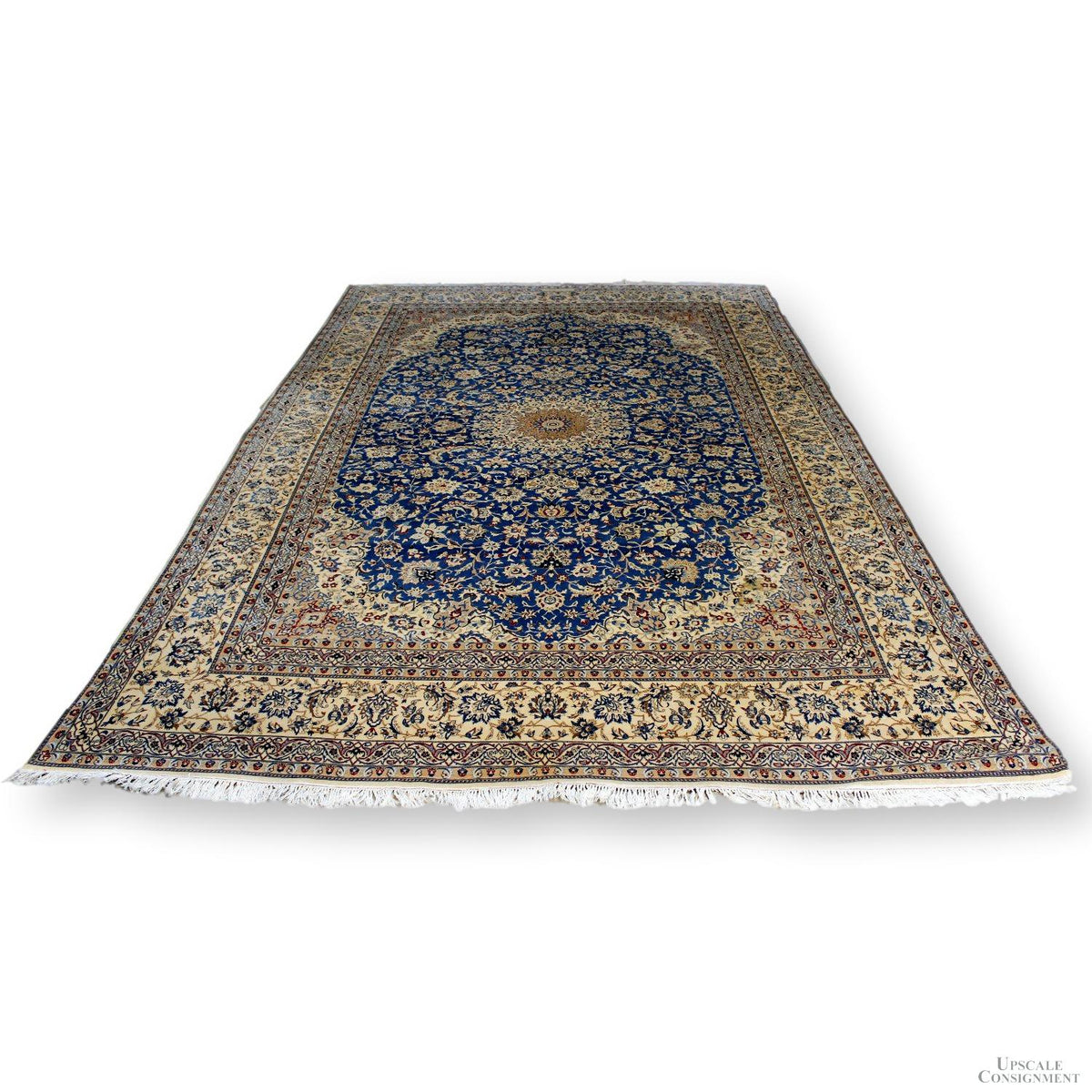 8' 1'' X 11' 3'' Blue & Tan Area Rug
