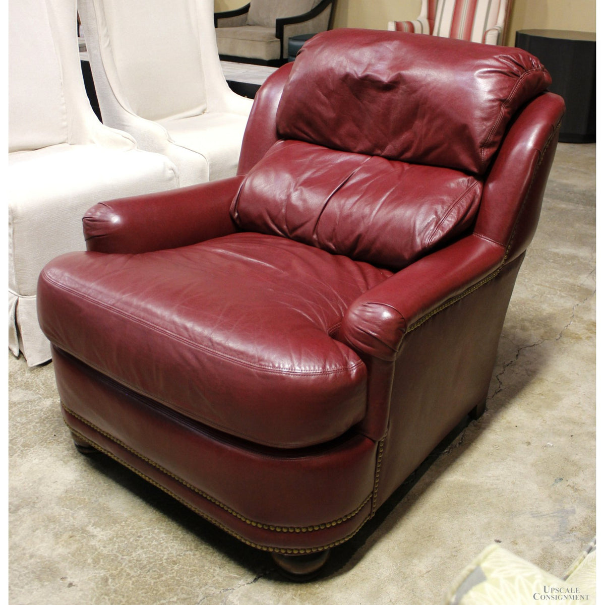 Hancock & Moore Red Leather Club Chair