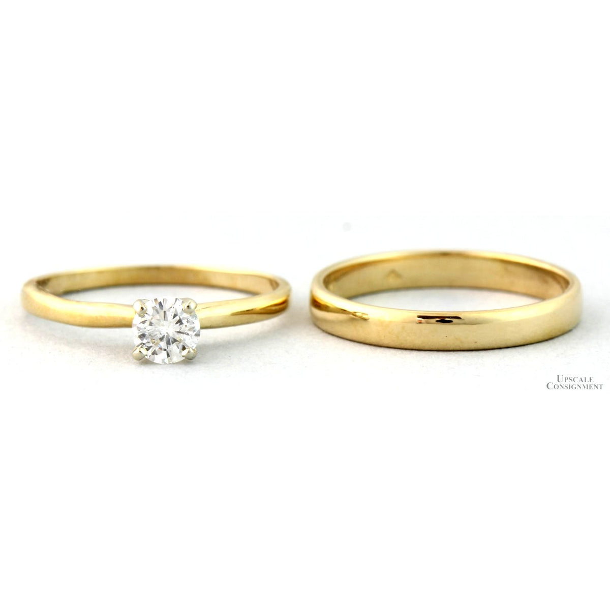 .35ct Round Brilliant Diamond 14K Gold Wedding Ring Set