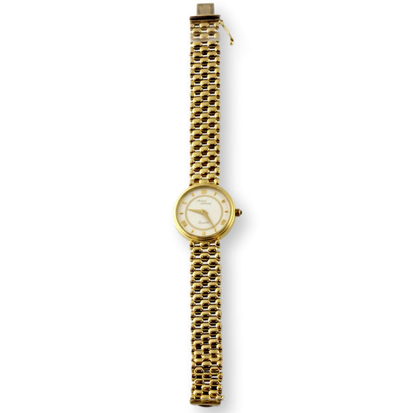 1990s 14K Yellow Gold Quartz Swiss Movement Watch