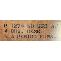 L.A. Period Oak Single Pedestal Desk