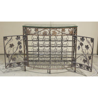 Metal Vines & Leaves Wine Cabinet