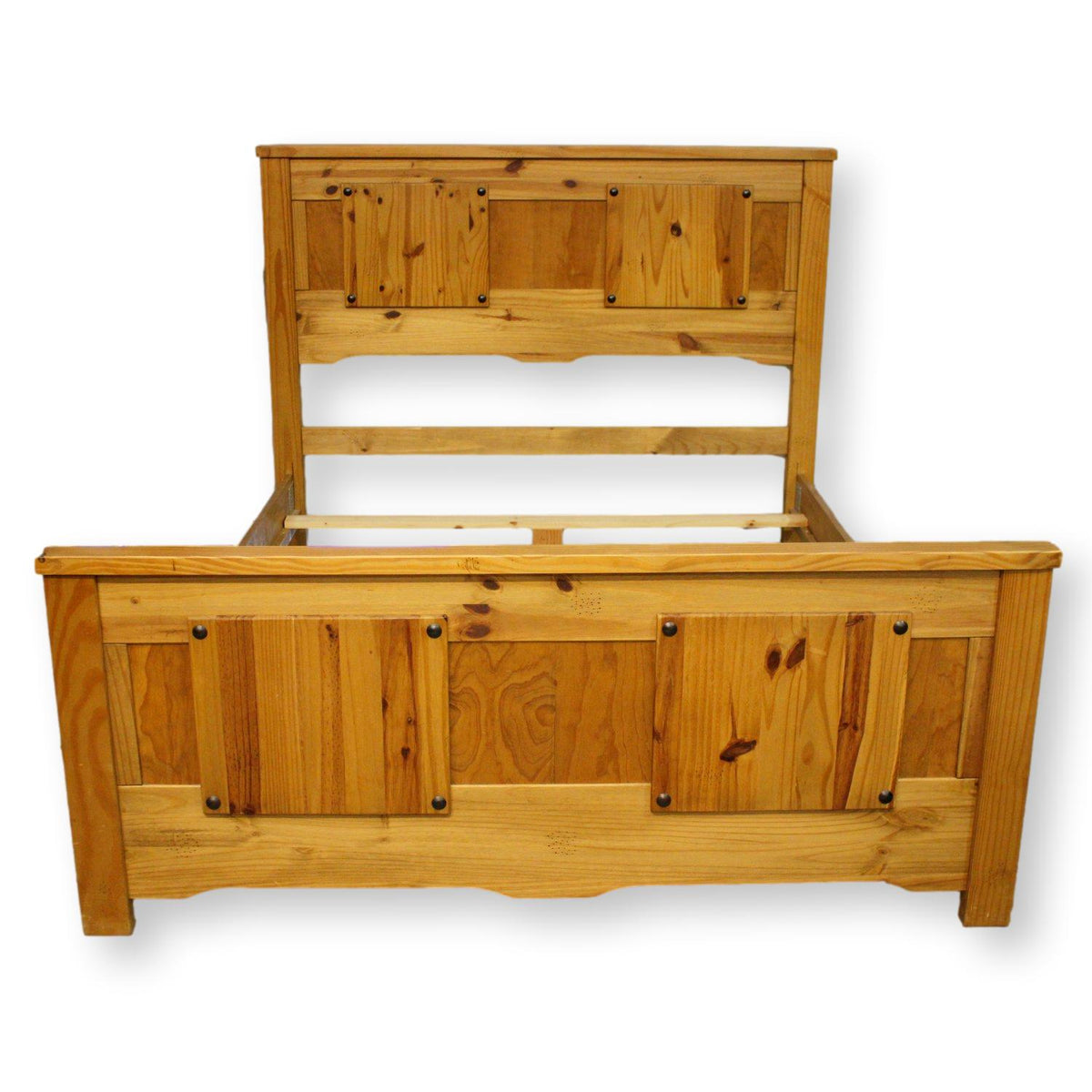 Rustic Queen Size Pine Bed