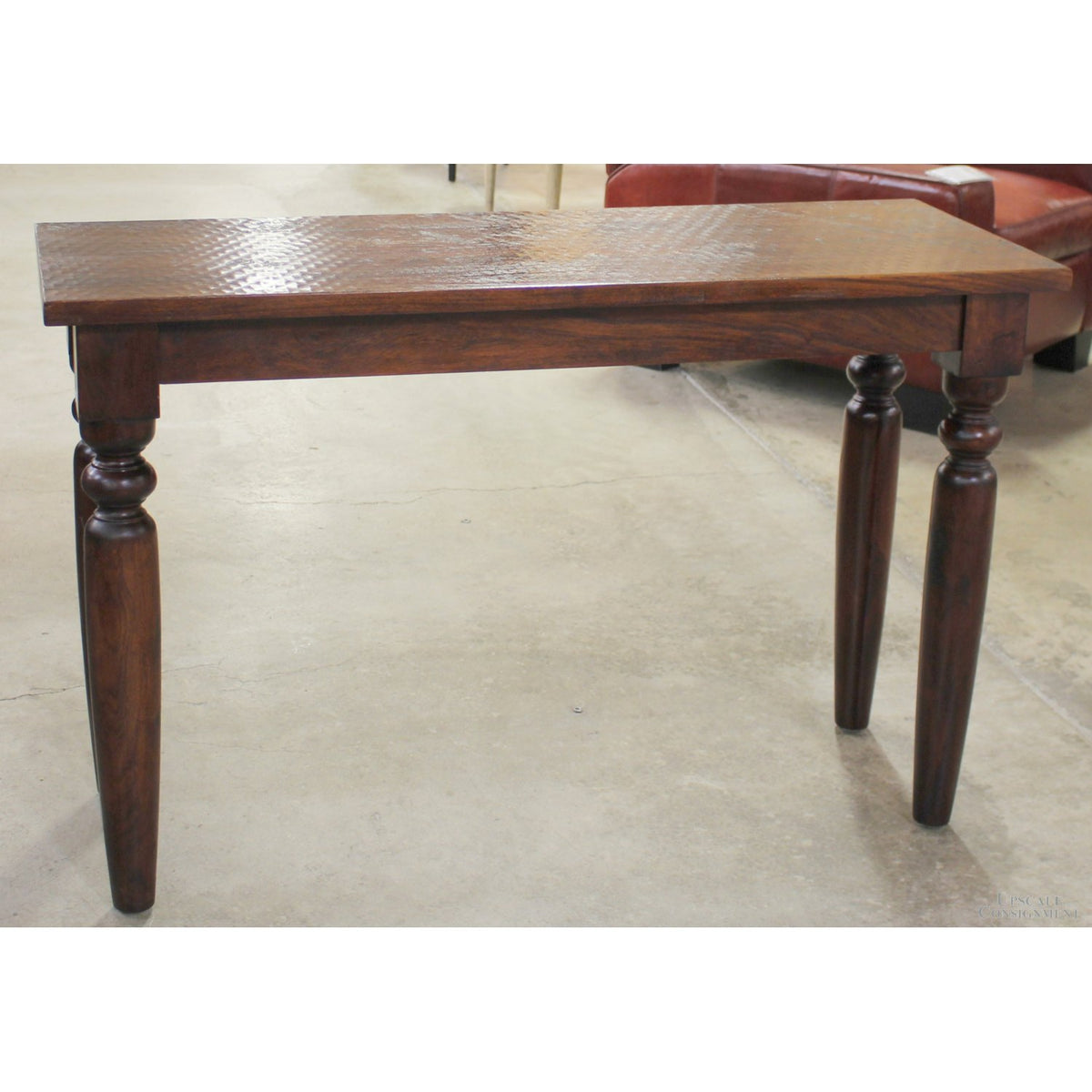 Hand Hewn Wood Sofa Table