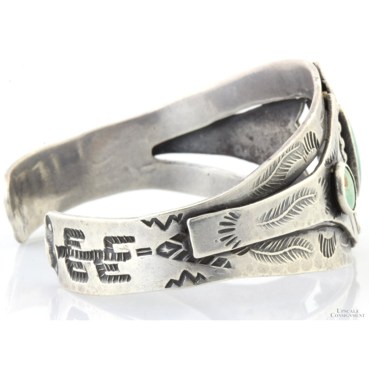 Handcrafted Sterling Silver Turquoise Cuff | Split-Band Design