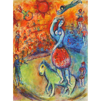 "Ecuyere sur cheval vert au cirque" by Marc Chagall