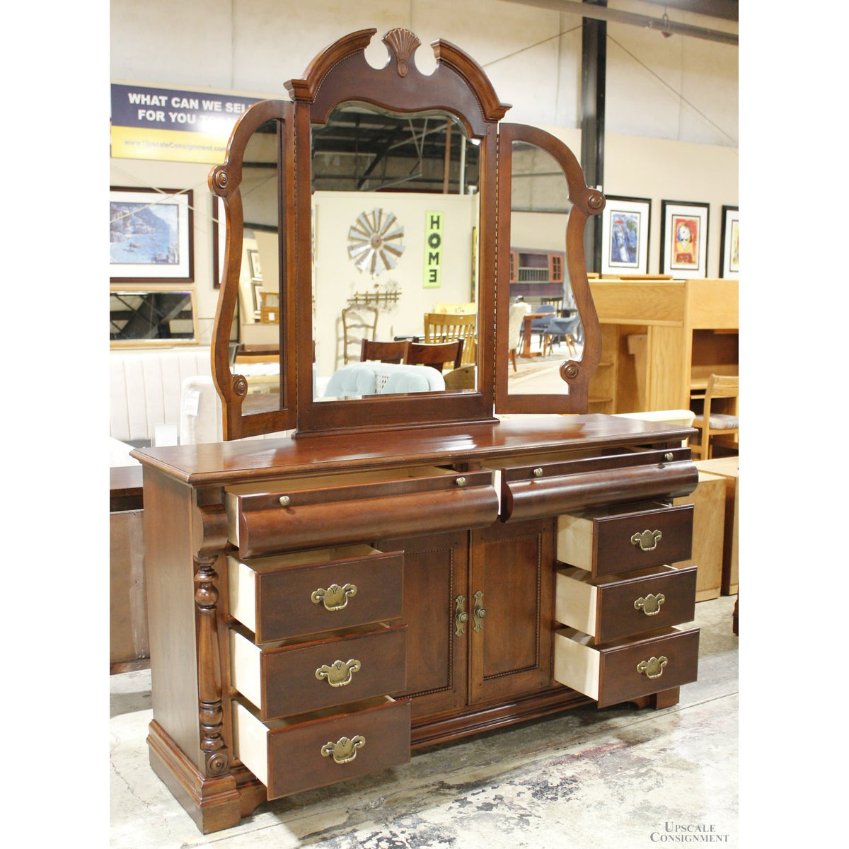 Universal Furniture Triple Dresser w/Mirror