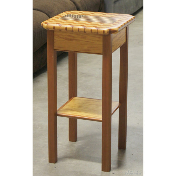 American Flag Inlay End Table