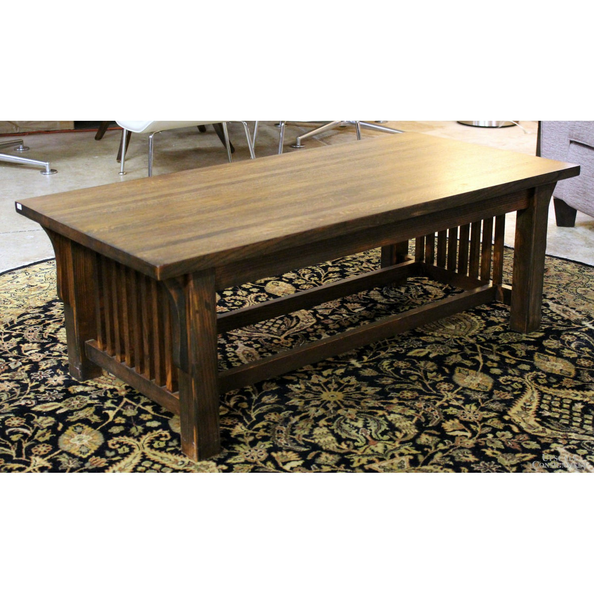 Dark Oak Mission Style Coffee Table