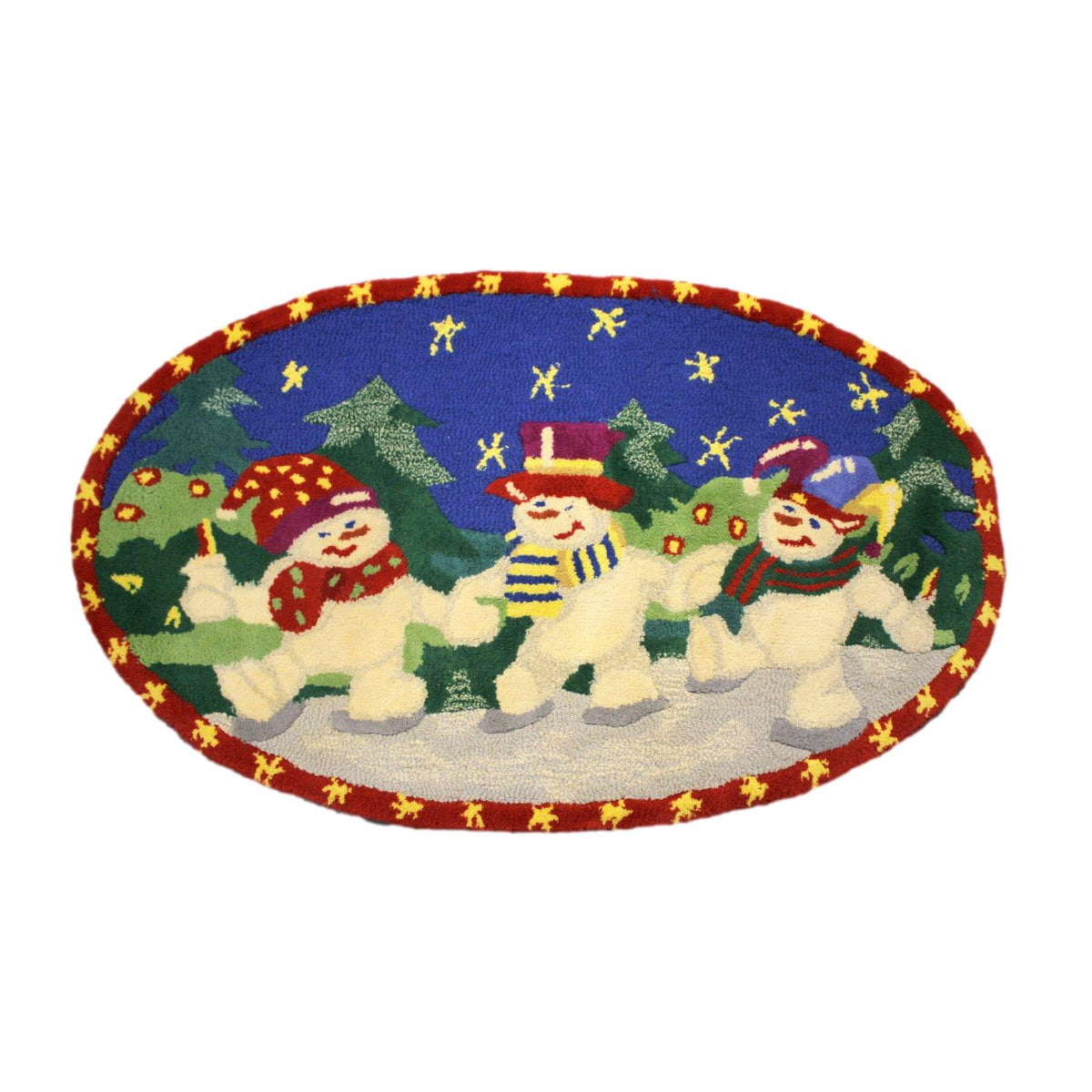 Mohawk 26'' X 46'' Hooked Wool Snowmen Accent Area Rug