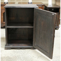 Rustic Black Cabinet Nightstand