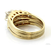 14K Gold Three-Band 1.26ctw Diamond Bridal Set | .70ct Center