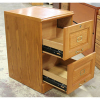 Oak 2 Drawer File Cabinet
